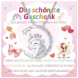 Einhorn Geschenke für Mädchen, Einhorn Kette Mädchen Kleine Geschenke, Geschenk Mädchen 4 5 6 7 8 9 10 11 12 Jahre, Schmuck Mädchen Geschenke Geburtstagsgeschenk für Mädchen, Ostergeschenk Mädchen