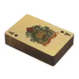 Tolaily 1 StüCke 24 Karat Gold Spiel Karten Kunststoff Poker Spiel Deck Folie Poker Pack Karten wasserdichte Karte