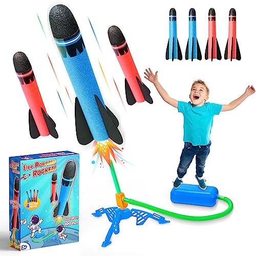 HappyGoLucky Outdoor Spiele für Kinder, Raketen Spielzeug für Kinder Gartenspielzeug Geschenk Junge 4 5 6 7 8-12 Jahre Spielzeug ab 4 5 6-12 Jahre Junge Spiele ab 3-6 Jahren Kinderspielzeug