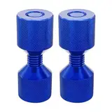 2 Stück Flansch Ausrichtstift Set, Flanschausrichtung 2-Loch-Pin Zweilochstift aus Aluminium mit Gewinde, 1-1/8 zoll Rohrmontage Werkzeuge, Blau
