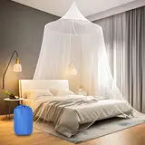 VEVOQIM Moskitonetz Bett für Doppelbett Einzelbett, Großes Moskitonetz Reise Betthimmel Mückennetz Feinmaschiges als Moskitoschutz, Fliegennetz Moskitonetze für Reise und zu Hause Indoor Outdoor