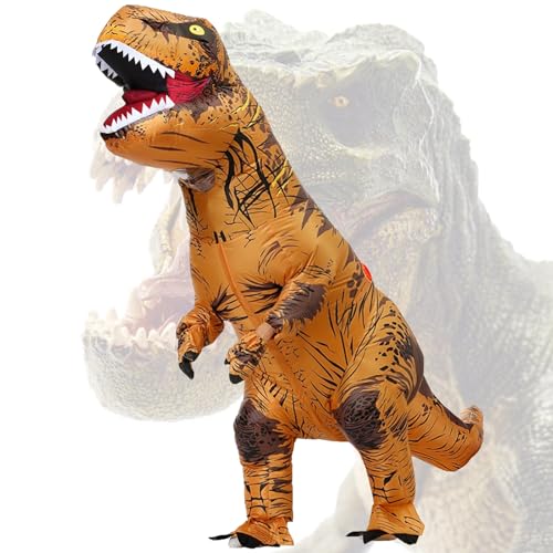 PARAYOYO Aufblasbare Dinosaurier kostüm Aufblasbare Trex Kostüm Erwachsene Dino kostüm Halloween Karneval Party Tyrannosaurus Rex Anzug Männer Frauen