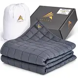 Akroma Premium Gewichtsdecke 155x220cm 12KG – Anti Stress Therapiedecke - Schwere Bettdecke zum Besser schlafen – Entspannungsdecke gegen Schlafstörung - 100% Baumwolle (OekoTex) - Weighted Blanket