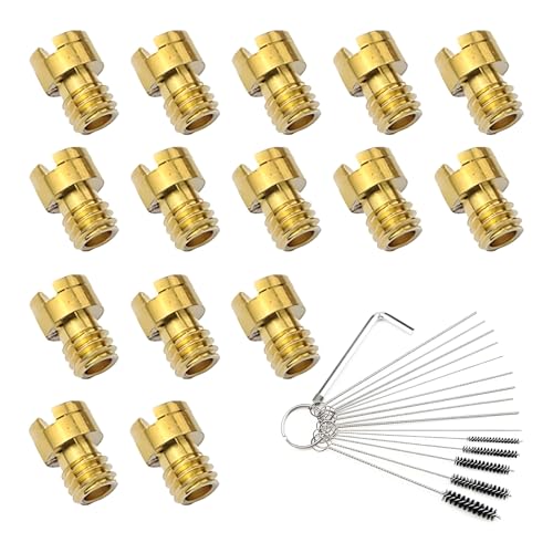 GIONAR 15 Stück Vergaser Düsen Set, M4 Vergaser Hauptdüse 40 44 46 48 50 52 54 56 58 60 65 70 75 80 85 für Dellorto, Bing, GY6, Hercules Prima, Puch, Kreidler, Zündapp, PWK, Keihin PE, CVK Vergaser