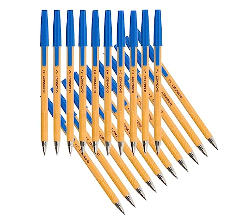Q Connect Kugelschreiber, feine Spitze, Blau 20 Stück. 0,4 mm