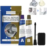 AB Metallkleber,2 Komponenten Metallkleber Extra Stark,Metallkleber Hitzebeständig,Hochfester Metallkleber,Metallkleber Hochfest,Wasserfest,zum Reparieren Gussfehler(50g)