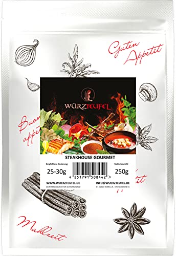 Steakhouse, Steakhaus Gourmet, Grill – Gewürz, feinstes BBQ Grillgewürz, Bratengewürz. Beutel 250g.