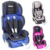 KIDIMAX® Autokindersitz Kindersitz Kinderautositz, Sitzschale, universal, zugelassen nach ECE R44/04, in 3, 9 kg - 36 kg 1-12 Jahre, Gruppe 1/2 / 3 (Blau)