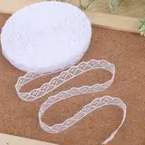 27M Spitzenband Weiß Vintage Weiss Spitze 1,5cm Spitzenborte Weiß Breit Dekostoff Spitzenstoff Vintage Spitzenband Häkelspitze Baumwolle Dekoband Zierband Spitzenborte für Hochzeit Deko DIY Nähen