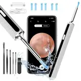 Ohrenschmalz Entferner Otoskop, Qimic WiFi Ohrenreiniger, 1080P Ultradünne HD Drahtlos Wasserdicht Ohrenspiegel mit 3.5mm Linse und 6 LEDs für iPhone, iPad und Android-Smartphones