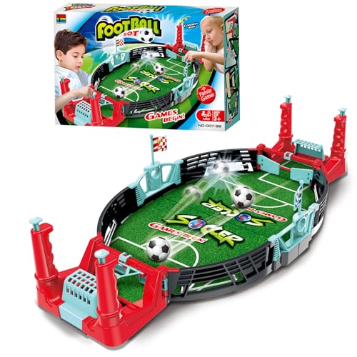 EACHHAHA Tischkicker,Tischfussball Spiele,Party Tischfußball Interaktive Eltern Kind Brettspiele,Geschenke für ab 4 Jahren (2 Fußbälle),Verbessern Sie das Interesse der Kinder am Sport