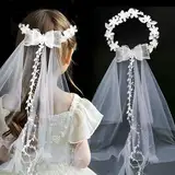 Haarkranz Kommunion Mädchen,Haarschmuck Hochzeit Kopfschmuck für Mädchen,Stirnband Kommunion Mädchen Haarkranz,Haarschmuck Erstkommunion Mädchen,Kommunion Haarschmuck,Kommunion Haarkranz für Mädchen