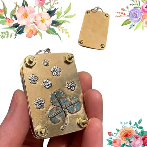 Vibbang Mikro Blumenpresse, Micro Flower Press, Kreative Miniatur-Pflanzenpresse, Metall-Blumenpresse, DIY Gepresstes Blumenpflanzen-Erhaltungs-Set, Geschenk für Kunst- und Handwerksliebhaber