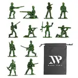 Set mit 100 Soldatenfiguren, 1 schwarze Aufbewahrungstasche, Traditionelle Grüne Armee-Soldaten, Militär-Actionfiguren, Kriegsaktion-Figuren