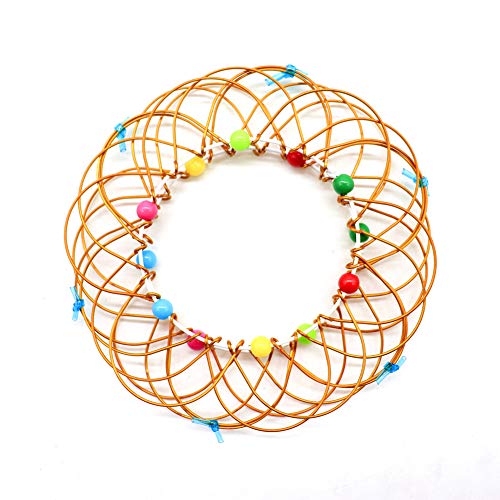 URFEDA Magisches Mandala-Blumenkorb-Spielzeug, handgefertigter Draht-Metall-Ring, Spielzeug, Angstlinderung, Metall-Ring, Spielzeug, magisches Mandala-Blumenkorb, Spielzeug für Kinder und Erwachsene