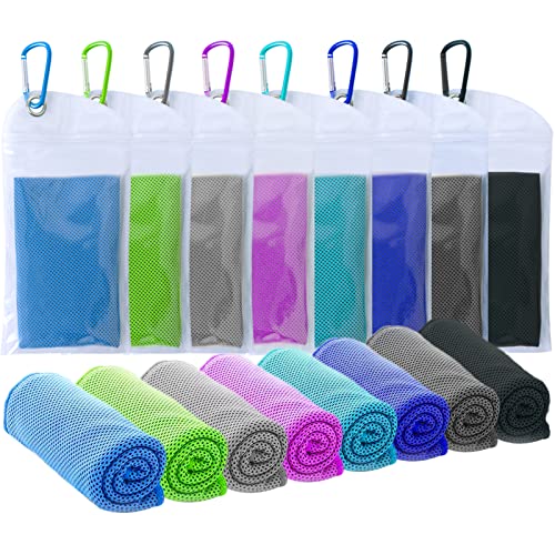 SZELAM Kühlendes Handtuch,EIS-Handtuch,4 Packungen weiches, atmungsaktives,kühles Handtuch,Mikrofaser-Handtuch für Yoga, Fitnessstudio,Training,Sport,Fitness,Laufen,Camping,Wandern(40" x 12")