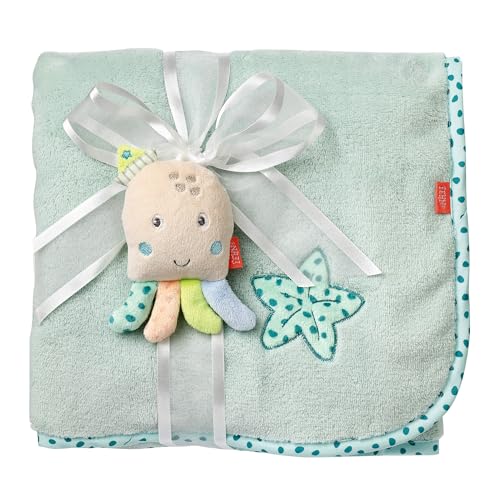 Fehn Kuscheldecke Oktopus - Kuschelige Schmusedecke als Babydecke - Schmusetuch & Krabbeldecke für Kinderwagen und Babyschale - ideales Schnuffeltuch und Erstlingsdecke - für Babys ab 0+ Monaten