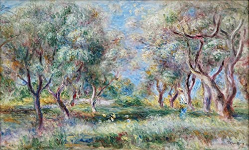 WACTWJNA Berühmt Leinwand Malerei Poster Wandkunst Leinwanddrucke Die olivenbäume von cagnes von pierre auguste renoir Moderne Kunst Wandbild für Flurdekoration 60x90cm