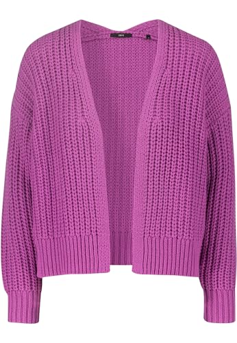 zero Damen Kurze Grobstrickjacke Cattleya Orchid,S