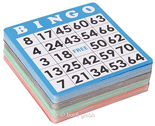 Bingo Karten 100er Set, Zusatzkarten, zur Wiederverwendung geeignet, Ersatz Bingokarten