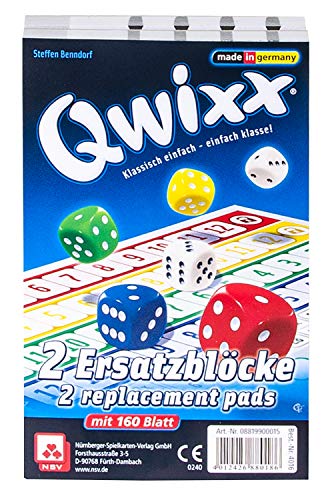 NSV - 4016 - QWIXX - Ersatzblöcke 2er Set - Würfelspiel