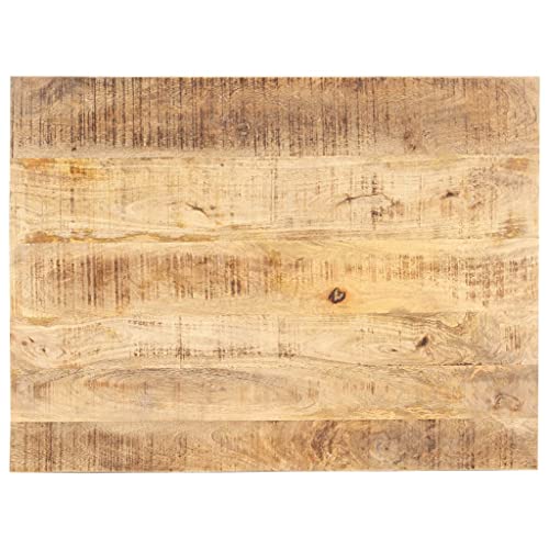 vidaXL Mangoholz Massiv Tischplatte Massivholzplatte Holzplatte Ersatztischplatte Holz Platte für Esstisch Esszimmertisch 15-16mm 80x60cm