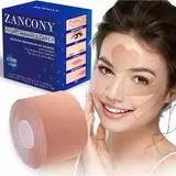 zancony Anti Wrinkle Patches Face tape Face Lifting Tape Gesicht Lifting der Kieferpartie und des Halses Anti Falten Patches Verwendung über Nacht für Falten des Kopfes Nackenfalten 5cm*5m