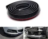 Lypumso Selbstklebend Frontspoilerlippe, 2.5M Universal Tuning Frontspoiler Protector aus Kohlefaser für Auto PKW Kfz (Black)