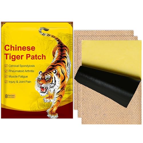 EONFAVE Tiger Schmerzlinderung Patch, 40Pcs/5Pack Tiger Pain Relief Patch, Chinesische Ferninfrarot Pflaste, Schmerzlinderung Pflaster für Muskeln und Gelenke, Schnelle und Lang Anhaltende