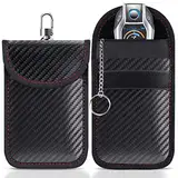 Lanpard Keyless Go Schutz Autoschlüssel Schutz Keyless Hülle 2 Pack Rfid Funkschlüssel Abschirmung Schlüsseltasche Schlüsseletui Schlüsselmäppchen Car Key Safe