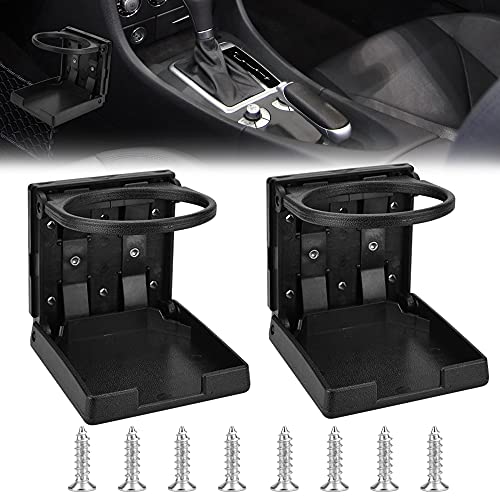 ANTHYTA 2 Stück Getränkehalter Klappbar 7,5 cm Dosenhalter Auto Cup Holder Car Einstellbar Getränkehalter Boot Flaschenhalter Kunststoff Becherhalter Trinkhalter Getränkehalter für Boot KFZ Auto Wand