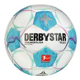 Derbystar Bundesliga Brillant Mini v24 Ball, Weiss/Blau/Pink, 1