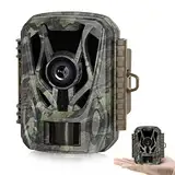 JOH Mini Wildkamera, 24MP, 1080P, 0,1s Trigger Geschwindigkeit Bewegung aktiviert, Super Nachtsicht mit Jagdkamera, IP66 wasserdicht und 120 ° Weitwinkel für Wildtiere Jagd Deer Cam