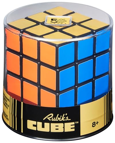 Rubik’s 3x3 Retro Cube Zauberwürfel - der 3x3 Cube im Look and Feel des Originals von vor 50 Jahren - Jubiläumsausgabe mit Goldener Seite, für Logik-Akrobaten ab 8 Jahren - Original Rubik's Cube