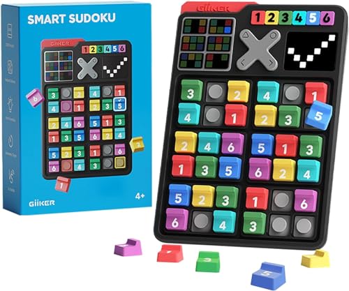 GiiKER Smart Sudoku Puzzle Spiele, Original 2500 Herausforderungen Brain Teaser Puzzle, Spielzeug für Kinder, Jugendliche, Reisen Spiele Geburtstag Geschenke Stocking Stuffer für Jungen Mädchen