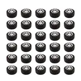 Artibetter 30Pcs 42Mm Spielzeugauto Räder Kunststoff Welle Spielzeug Rad Miniatur LKW Auto Modell Rad Reifen Handwerk für DIY Modell Spielzeug RC Auto LKW Bauprojekte