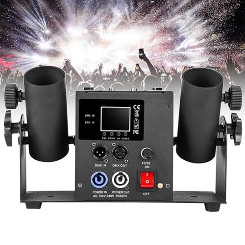 100-w-konfetti-shooter-werfermaschine, 2-schuss-konfetti-Maschine, Strahlhöhe 10 Meter, 180° Verstellbarer Sprühzylinder, Mit Kabelloser Fernbedienung, Für Partys, Clubs, Hochzeiten Und Konzerte