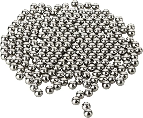 Heanvmyss 100PCS Stainless Steel Balls,Edelstahl Reinigungsperlen,Gartenkugel,Präzisionsstahl Farbmischkugeln Edelstahlkugel Reinigungskugeln für Flaschen Dekanter Karaffen Fahrrad Ersatzteile(5.5mm)