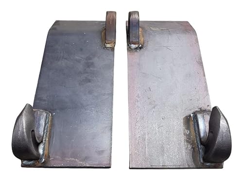 SRM-Design Koppelplatten gekantet Anschweißplatten Euro-Platten Koppelhaken Euro-Haken Wandhaken Metall Stahl Legierungsbestandteile Wandmontage modern 5 Kilogramm