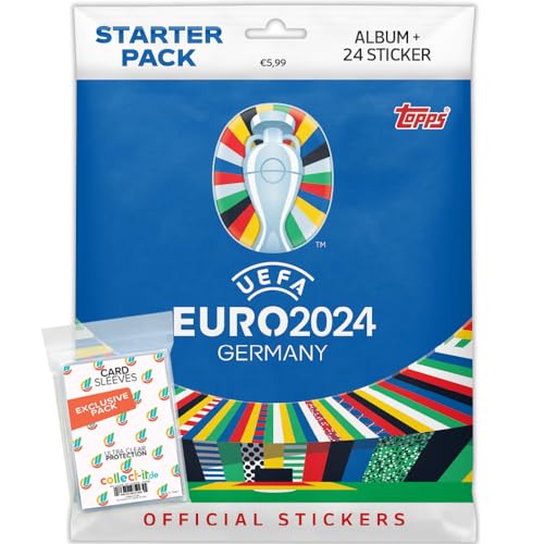 Bundle mit UEFA EURO 2024 Germany - Sammelsticker - 1 Starter Pack + Exklusive collect-it Hüllen