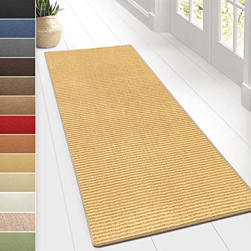 Floordirekt Sisal-Teppich Sylt | Wohnteppich oder Läufer | Hochwertiges Qualitätsprodukt | Erhältlich in vielen Farben & Größen | Langlebig & strapazierfähig (66 x 200 cm, Natur)