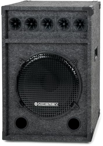 McGrey Festival 15 PA Lautsprecher - Lautsprecherbox mit 38cm (15") Subwoofer - DJ Box mit Holzgehäuse und Tragegriffen - 2-Wege Speaker mit 600W