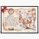 Die Staffelei Geschenk Fleischer/Witziges Gedicht mit liebevoller Zeichnung auf hochwertigem Papier/besondere Geschenkidee für den Fleischer