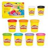 Play-Doh Fantastische Farben mit 9 Dosen (7 Standardgrößen, 2 kleine Dosen), zum Kneten & Spielen ab 3 Jahren, fördert die Feinmotorik, perfekt als Halloween-Geschenk für Kinder