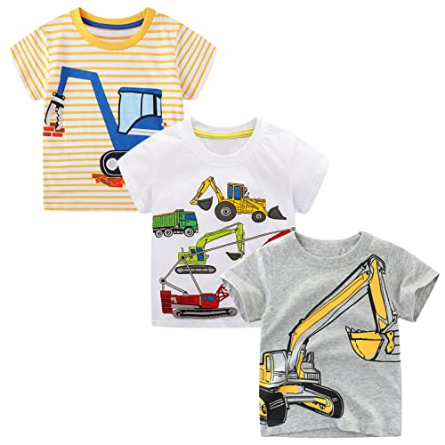 Unisex Baby T-Shirt Baumwolle Süß Karikatur Tier Muster Tops für 1-7 Jahre Alt (2-3 Jahre, A1)