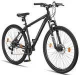 Chillaxx Bike Legend Aluminium 24, 26, 27,5 und 29 Zoll Shimano Mountainbike MTB Fahrrad für Jungen Mädchen Herren und Damen 21 Gang Schaltung Herrenrad Damenrad (29 Zoll, Schwarz Disc-Bremse)