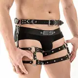 illuevagrun Herren Leder Harness Unterwäsche Sexy Gürtel Fetisch Bondage Set Einstellbar