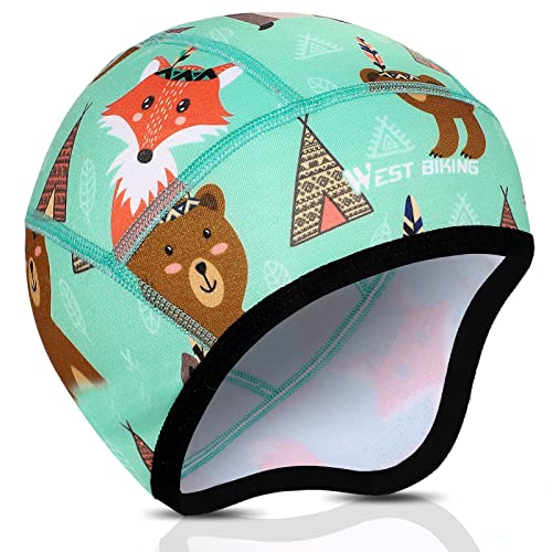 ICOCOPRO Fahrrad Mütze Winter Kinder | Wintermütze Fahrradmütze unter Helm | Sportmütze Unterziehmütze | Bike Warm Cap Winddichte | Radmütze Laufmütze Unisex für Alle Outdoor Aktivitäten