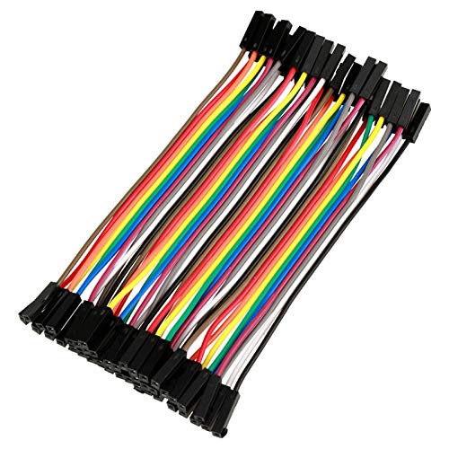 Akozon Jumper Wire 5 stücke Bunte 10 cm Jumper Drähte Set 40pin Female-Female Flachbandkabel Jumper Kabel dupont Wire Steckbrücken Drahtbrücken für Raspberry pi Breadboard