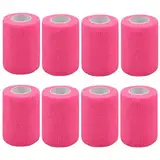 QiGui 8 Stück Selbstklebender Verband 7.5cm x 4.5m Verbandsmaterial für Pferde, Hunde & Menschen - Selbsthaftende & Elastische Bandage - Fixierbinde Haftbandage Selbstklebend